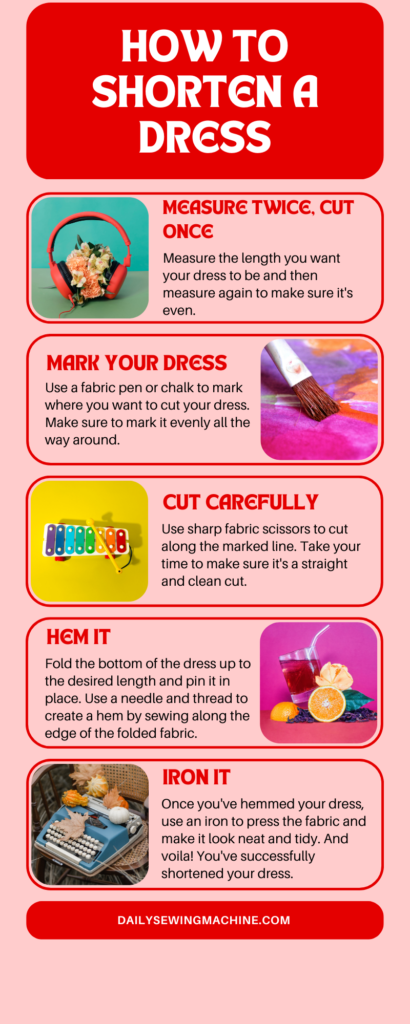 how to shorten a dress